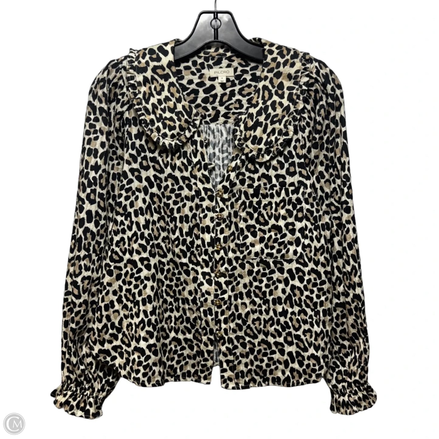 Top Long Sleeve By Pilcro In Animal Print, Size: S