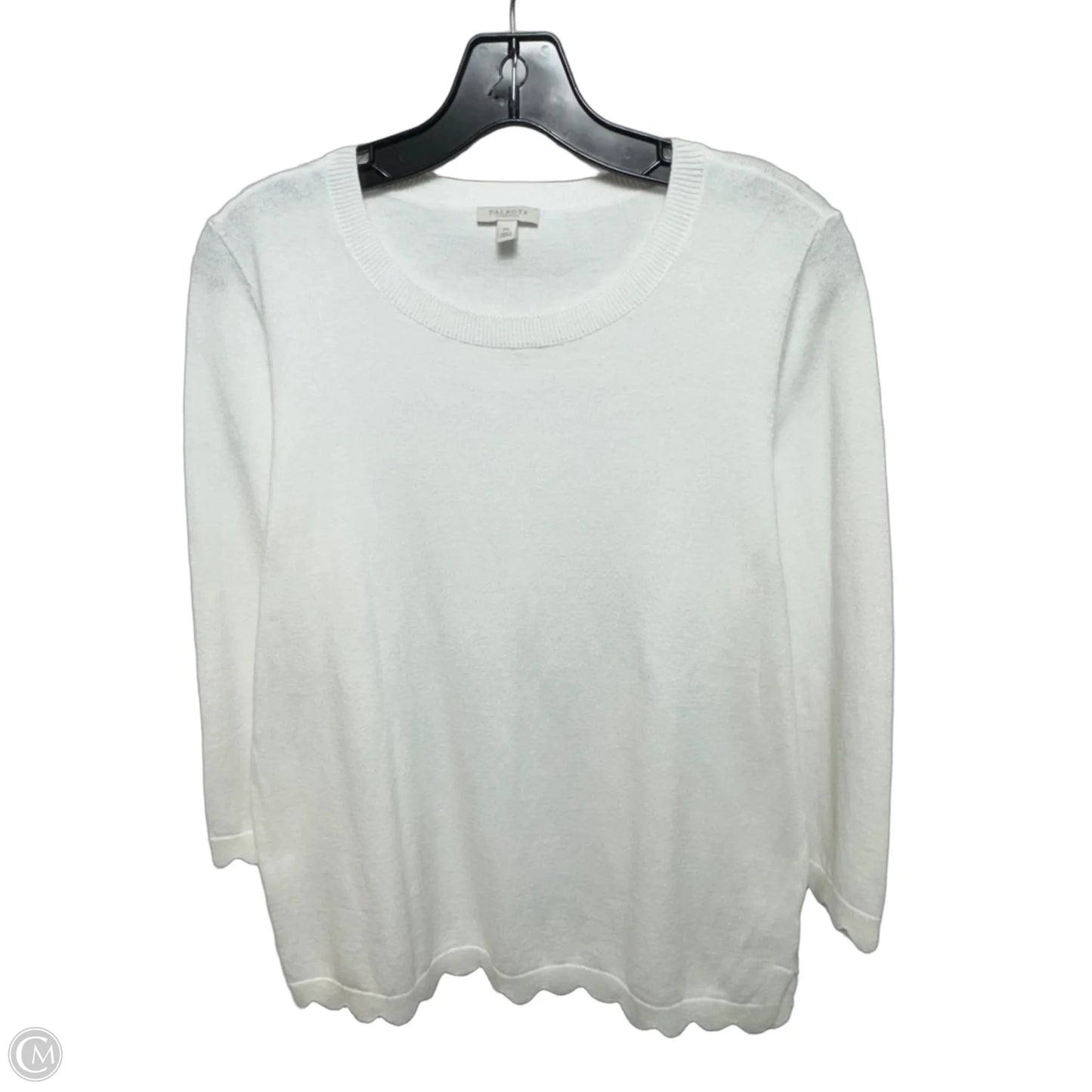 Sweater By Talbots In White, Size: Mp
