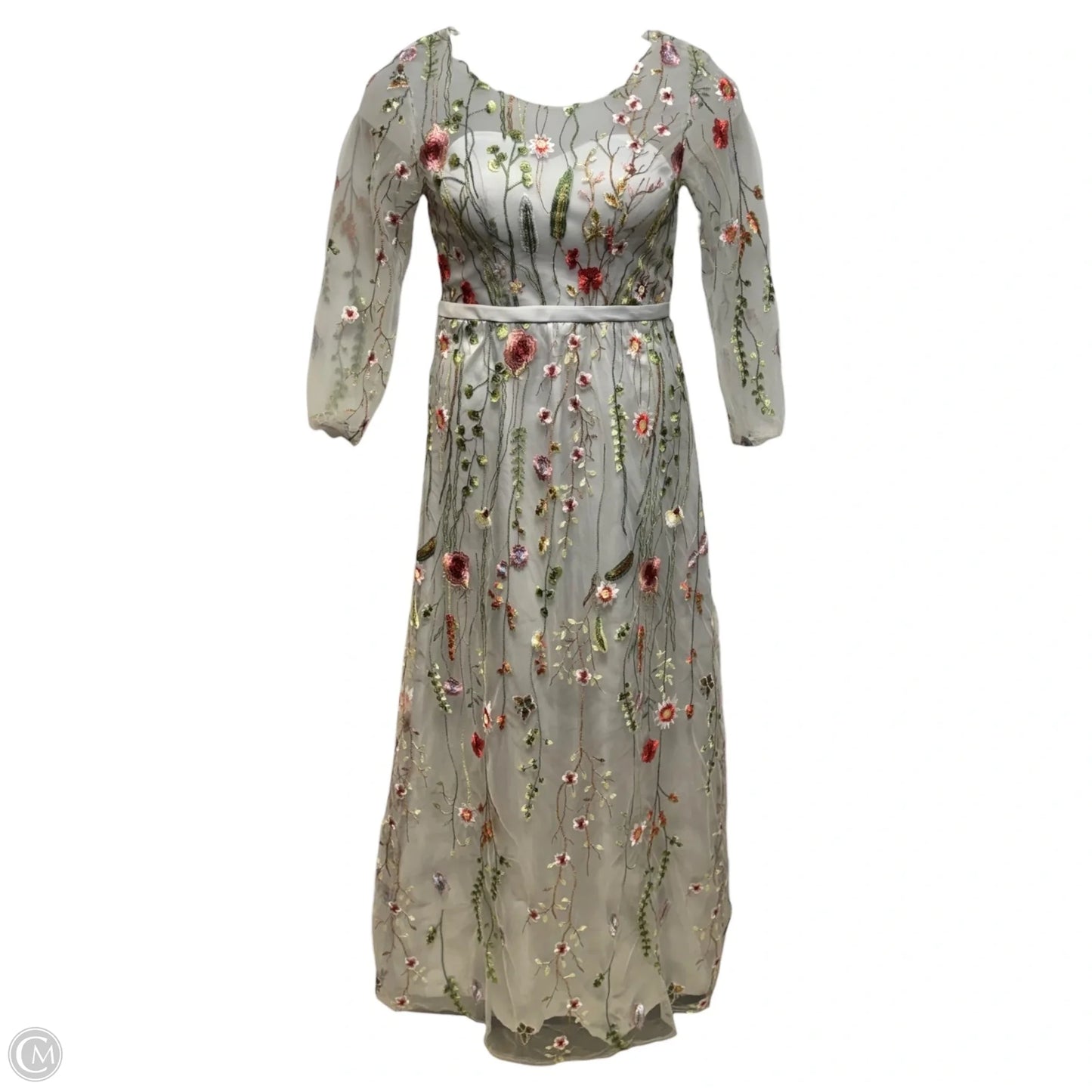 Embroidered Mesh Dress Casual Maxi Unbranded In Floral Print, Size: 8 (estimated)