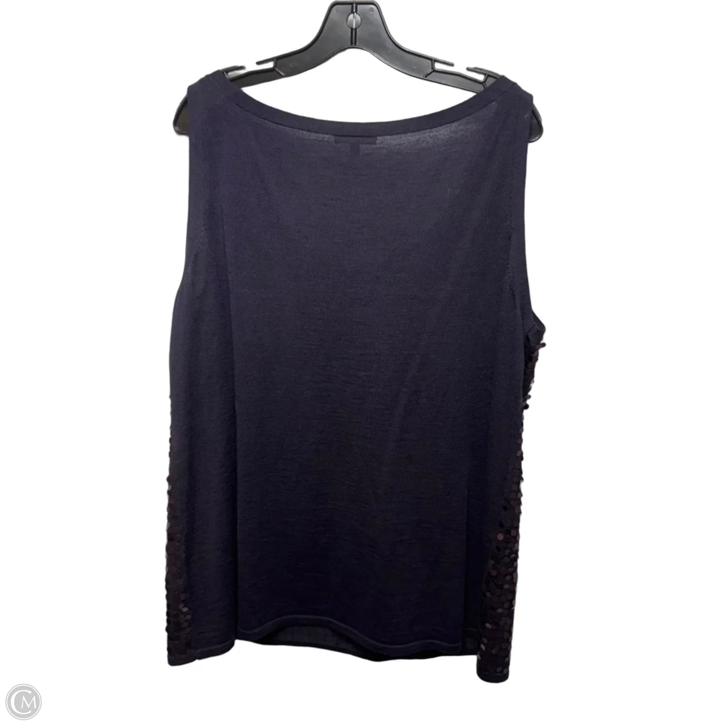 Merino Sequin Top Sleeveless By Eileen Fisher In Purple, Size: 2x
