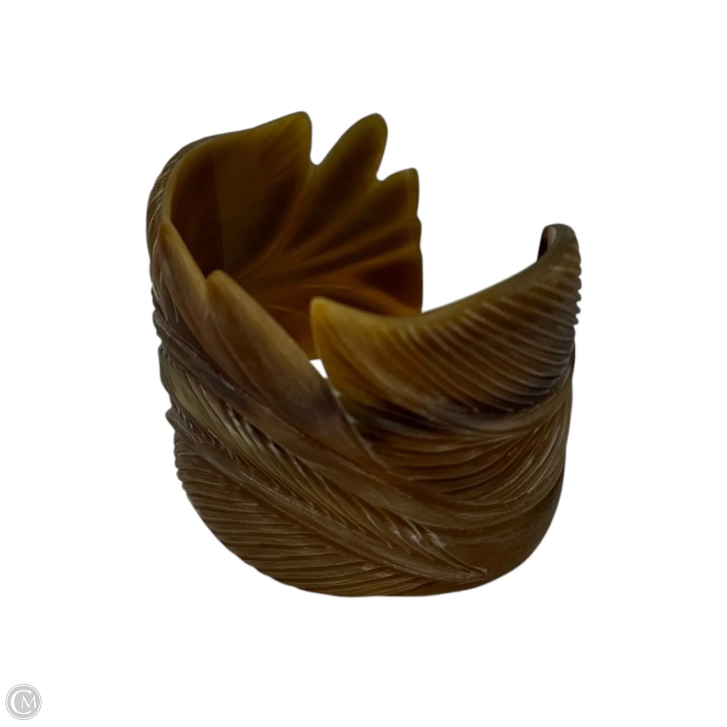 Carved Leaf Cuff Bracelet