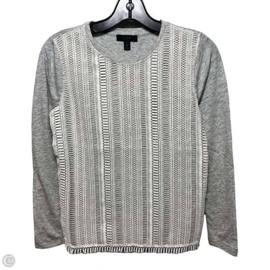 Top Long Sleeve By J. Crew In Grey & White, Size: 2