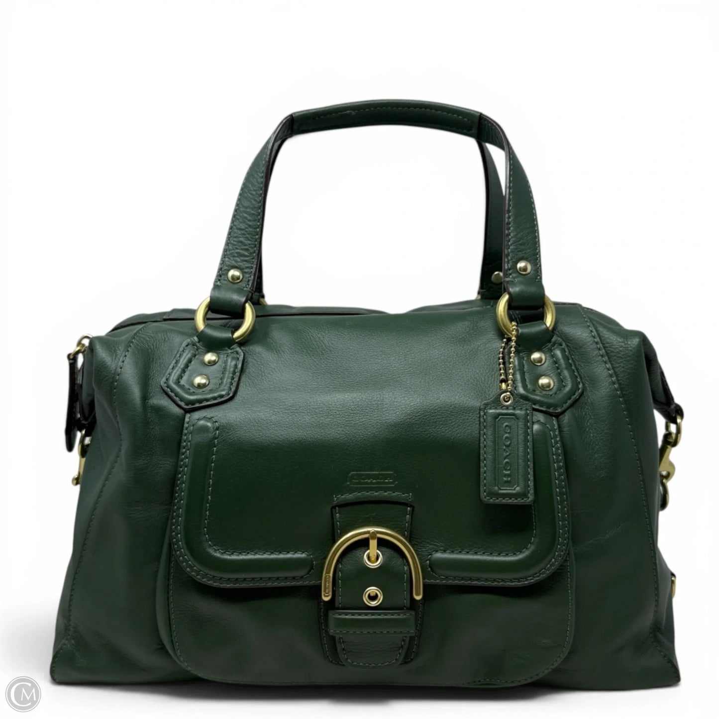 Campbell Leather Satchel Designer By Coach, Size: Large