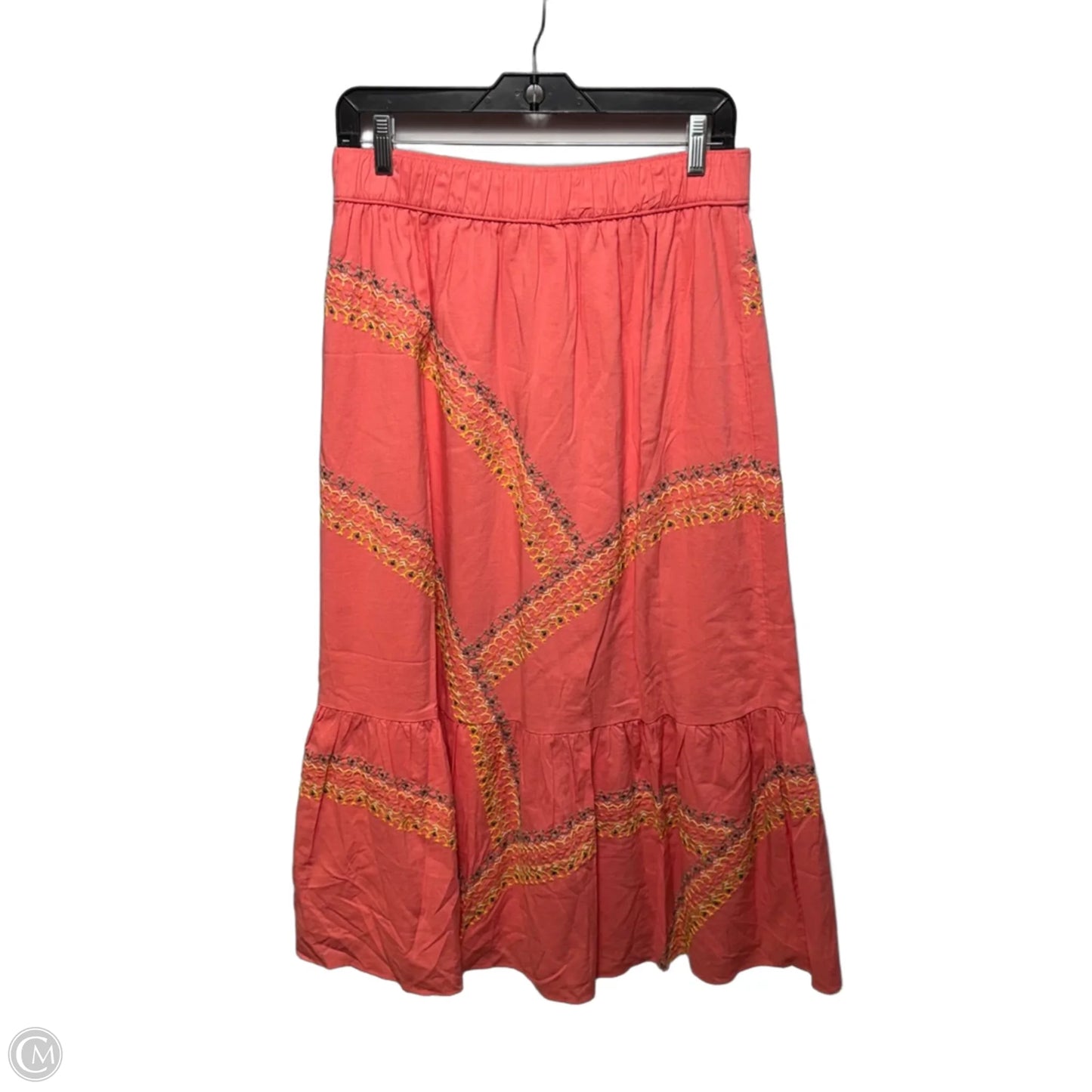 Skirt Midi By Loft In Orange, Size: M