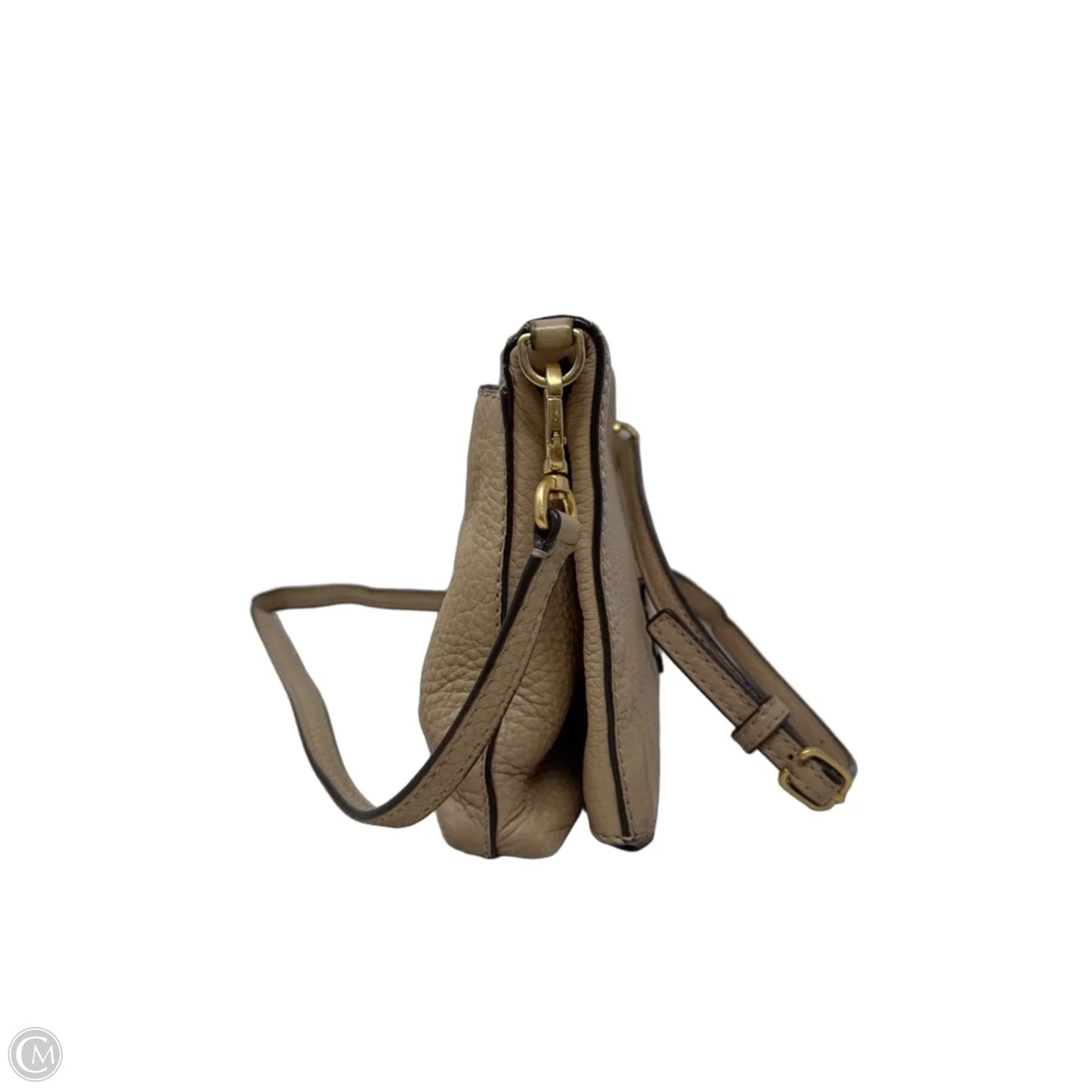 McGraw Foldover Leather Crossbody Bag Designer By Tory Burch, Size: Medium
