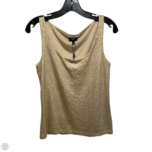 Sequin Top Sleeveless By Talbots In Gold, Size: M Petite