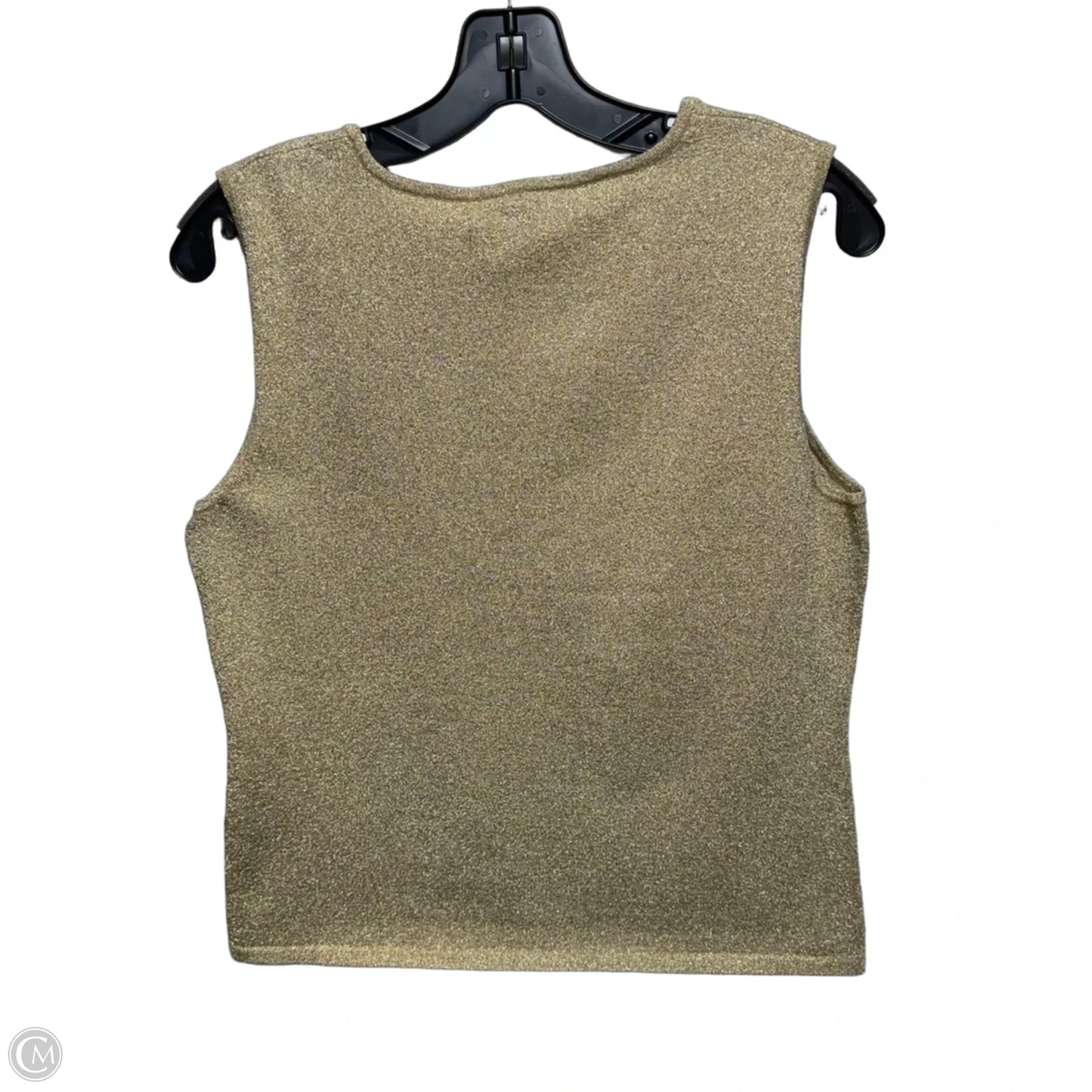 Top Sleeveless By Doncaster In Gold, Size: M