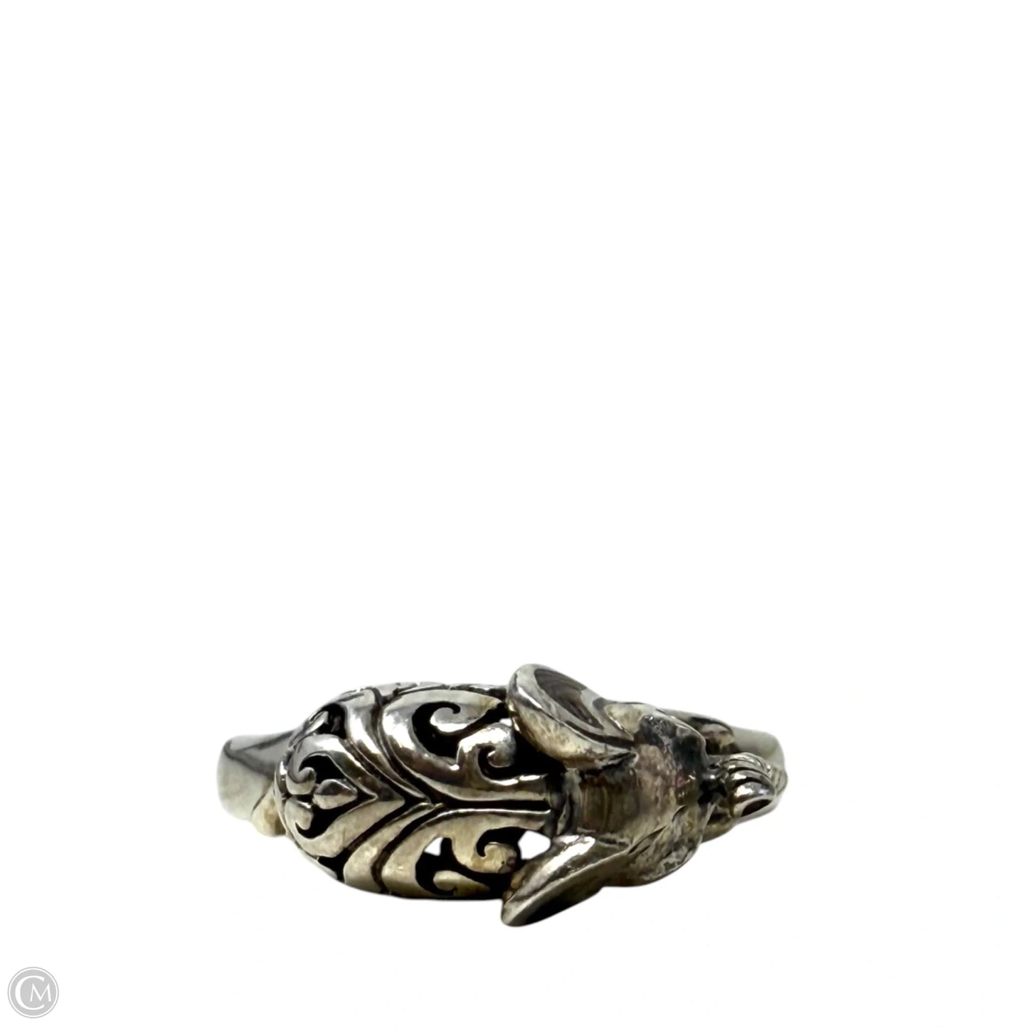 Sterling Silver & Abalone Inlay Elephant Ring By ATI, Size: 8