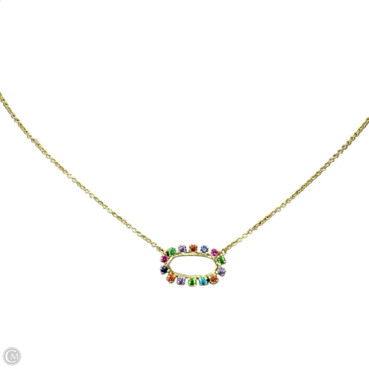 Elisa 14k Gold Plated Over Brass Open Frame Necklace By Kendra Scott