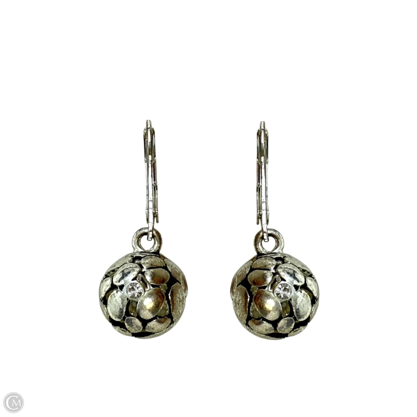 Sterling Silver Bubble Dot Drop Earrings
