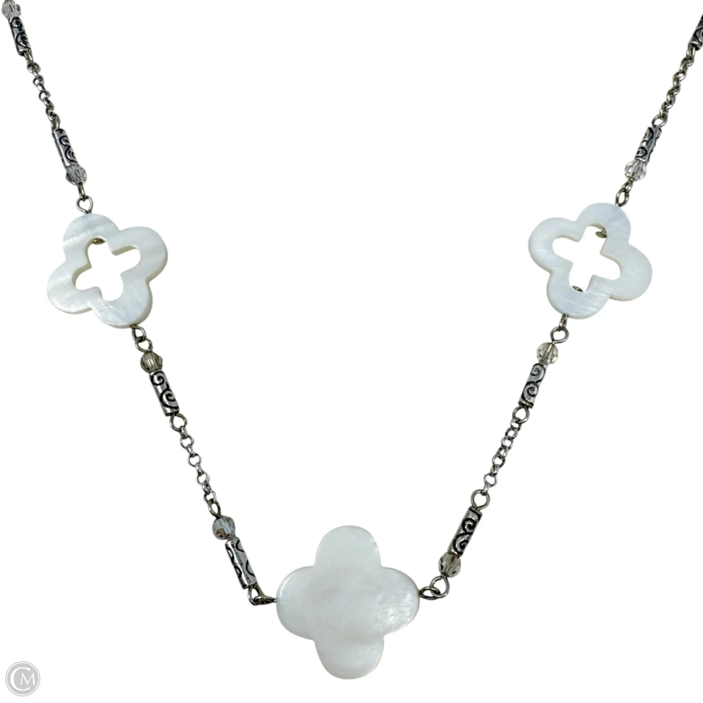 Mother of Pearl Clover Station Necklace By Brighton