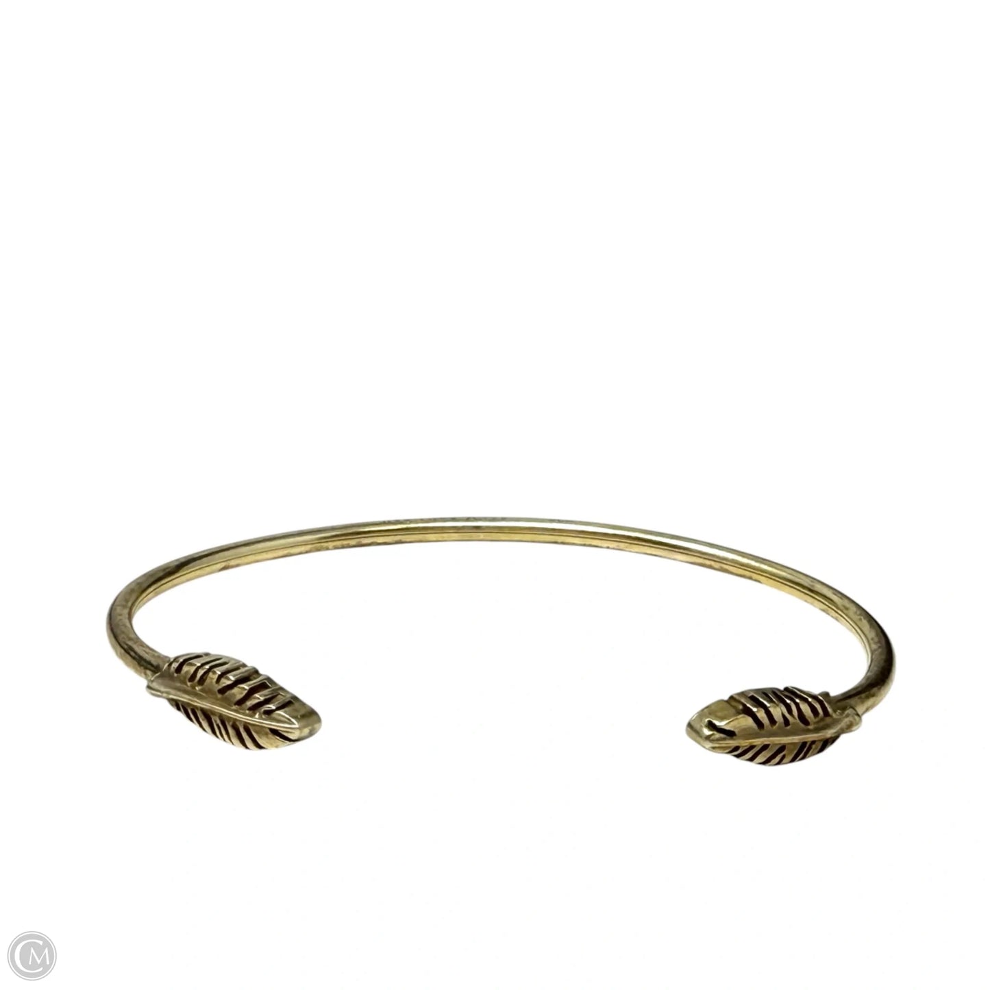 Gold Over Sterling Silver Feather Cuff Bangle Bracelet By Alex And Ani