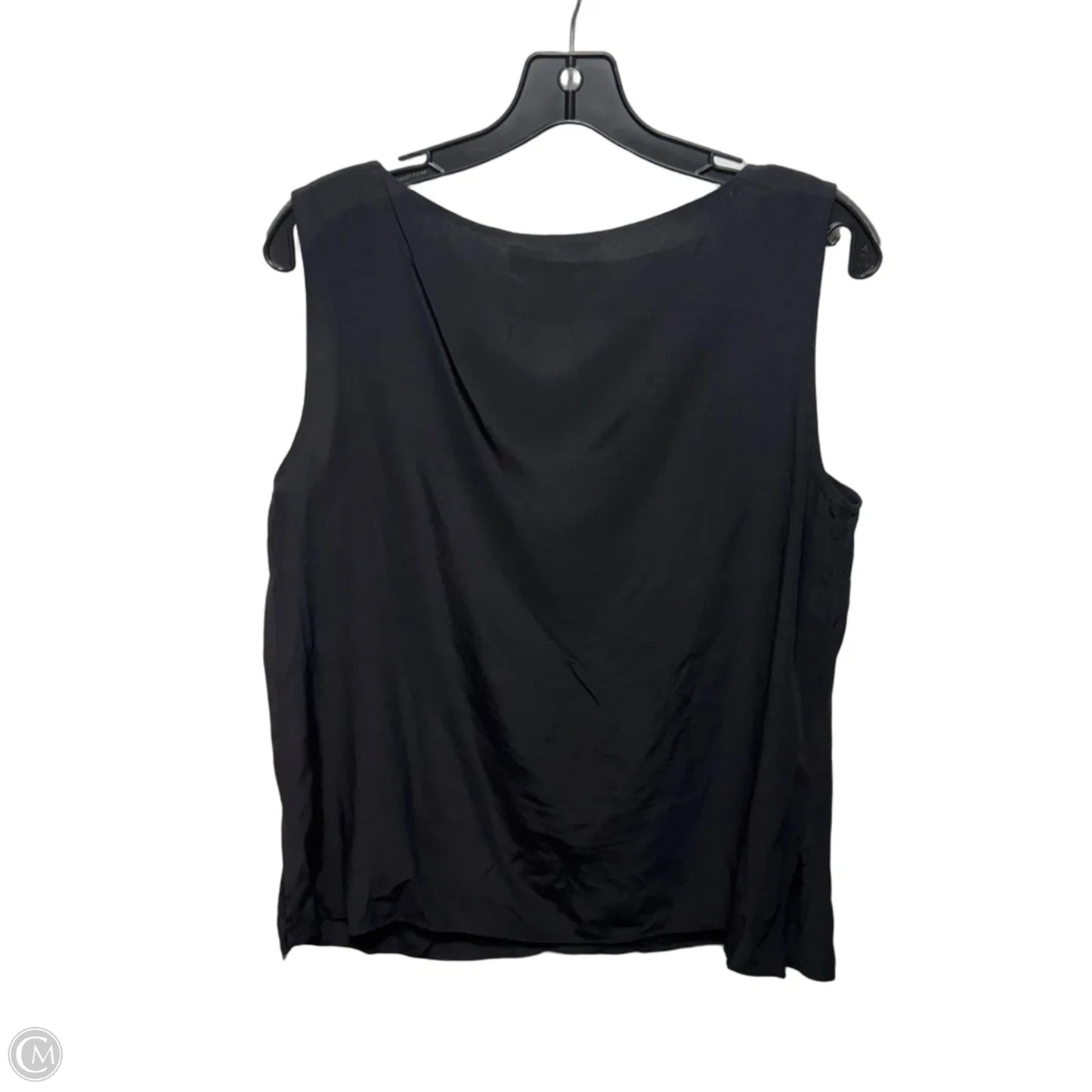 Silk Top Sleeveless Designer By Diane Von Furstenberg In Black, Size: M