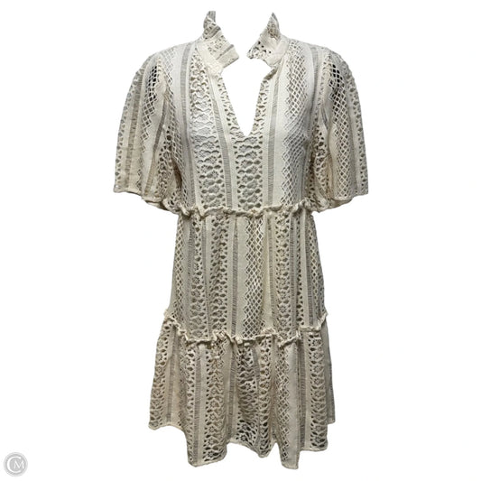 Crawford Crochet Lace Dress Casual Short By Tuckernuck In Cream, Size: S
