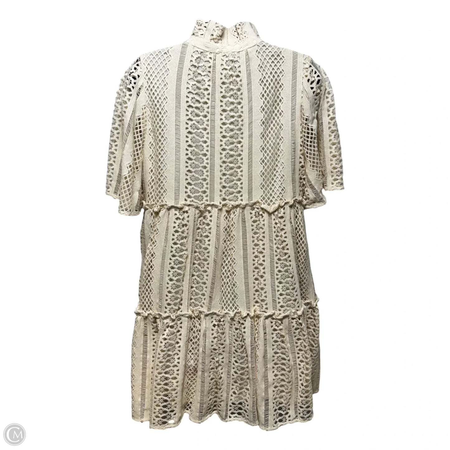 Crawford Crochet Lace Dress Casual Short By Tuckernuck In Cream, Size: S