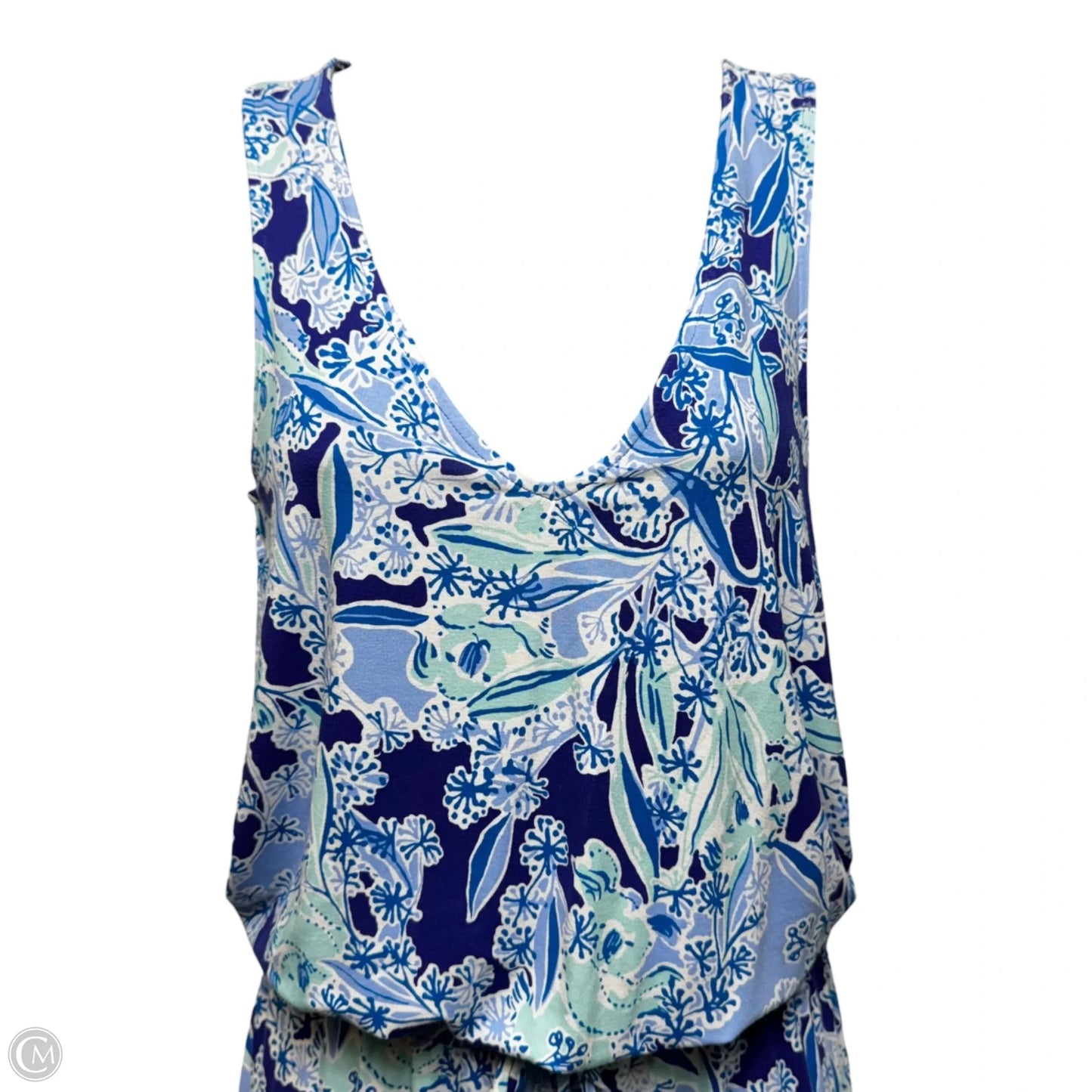 Paulina Jumpsuit Designer By Lilly Pulitzer In Blue & Green, Size: XS