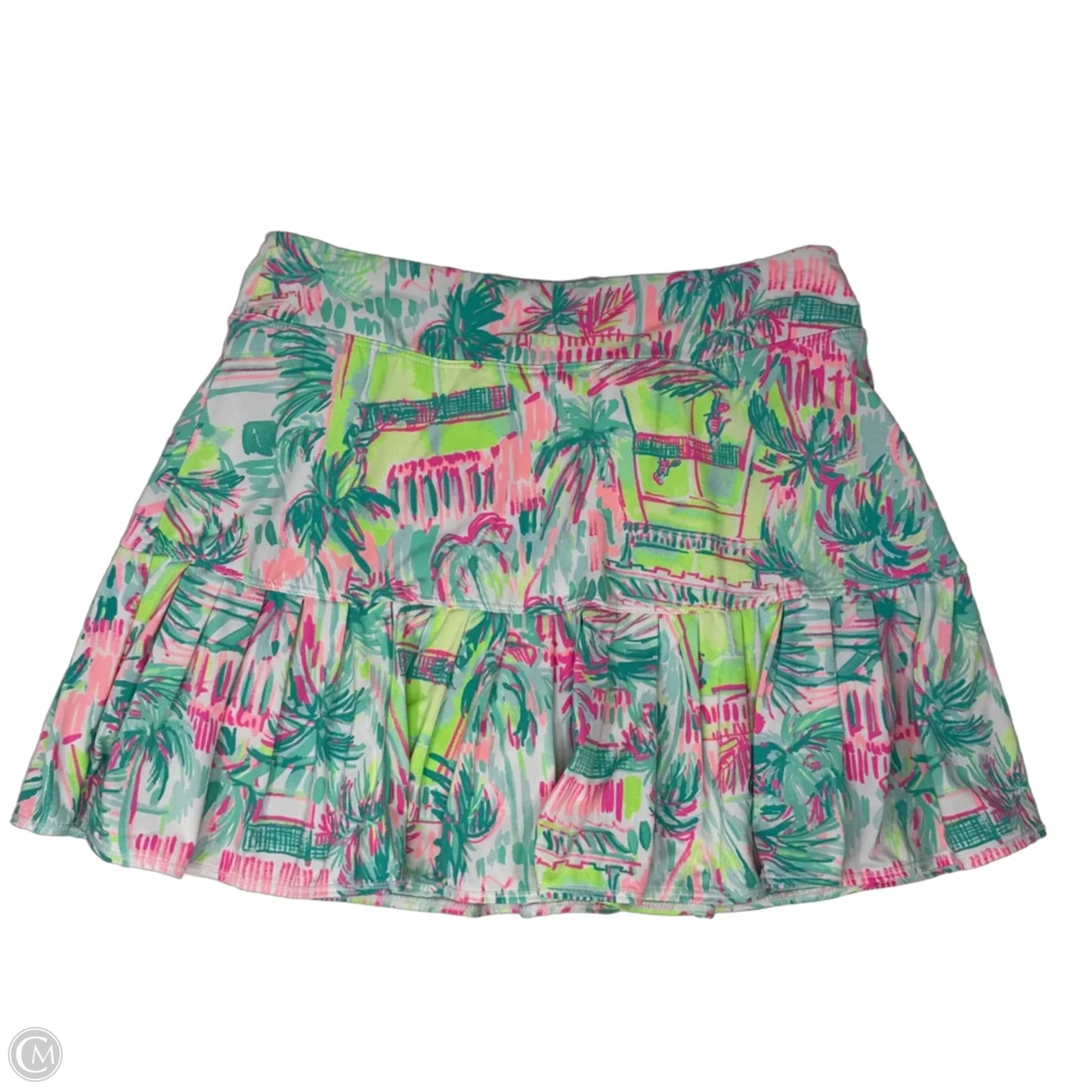 Athletic Skort Designer By Luxletic Lilly Pulitzer In Pink & Yellow, Size: Xs
