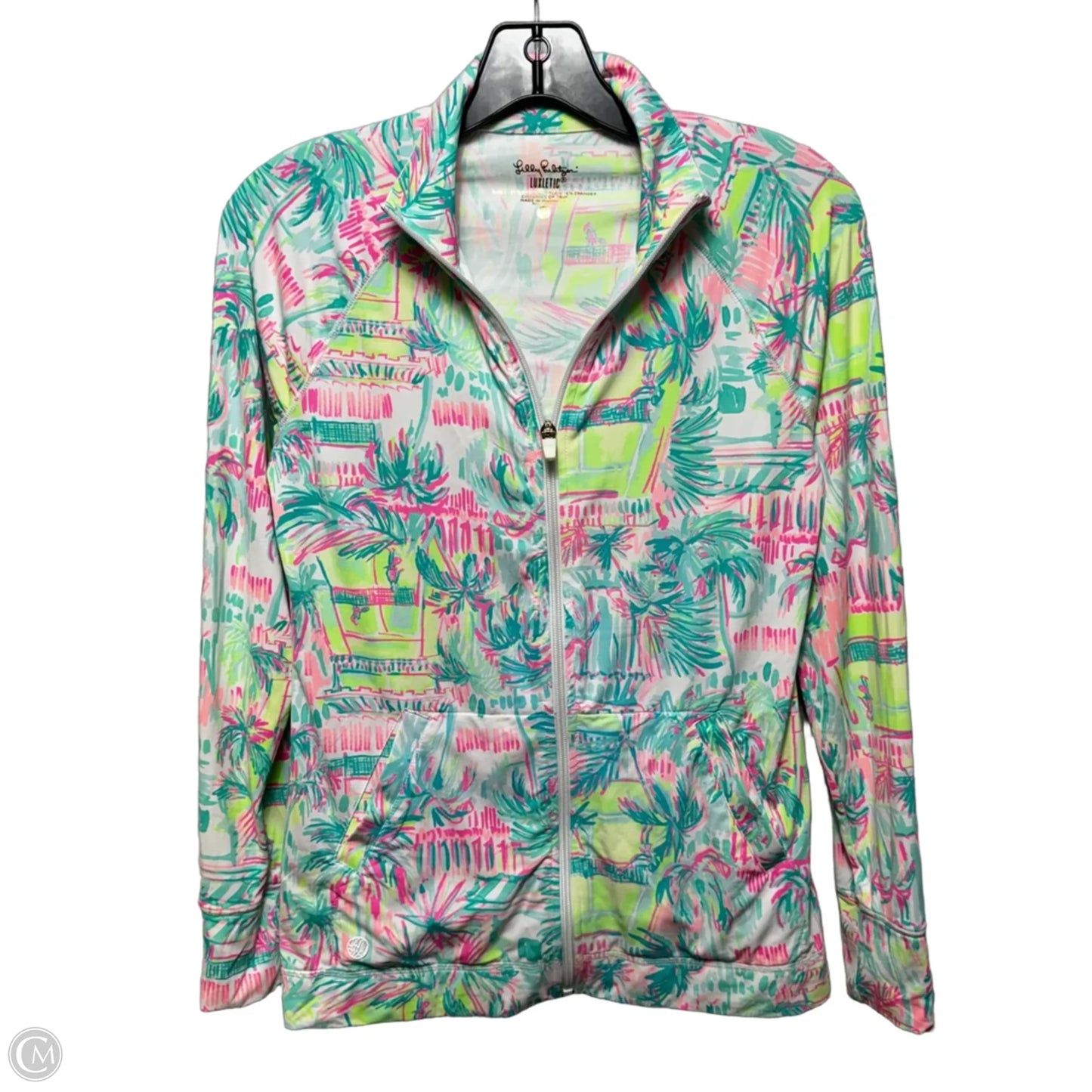Hadlee Athletic Jacket Designer By Luxletic Lilly Pulitzer In Green & Yellow, Size: Xs