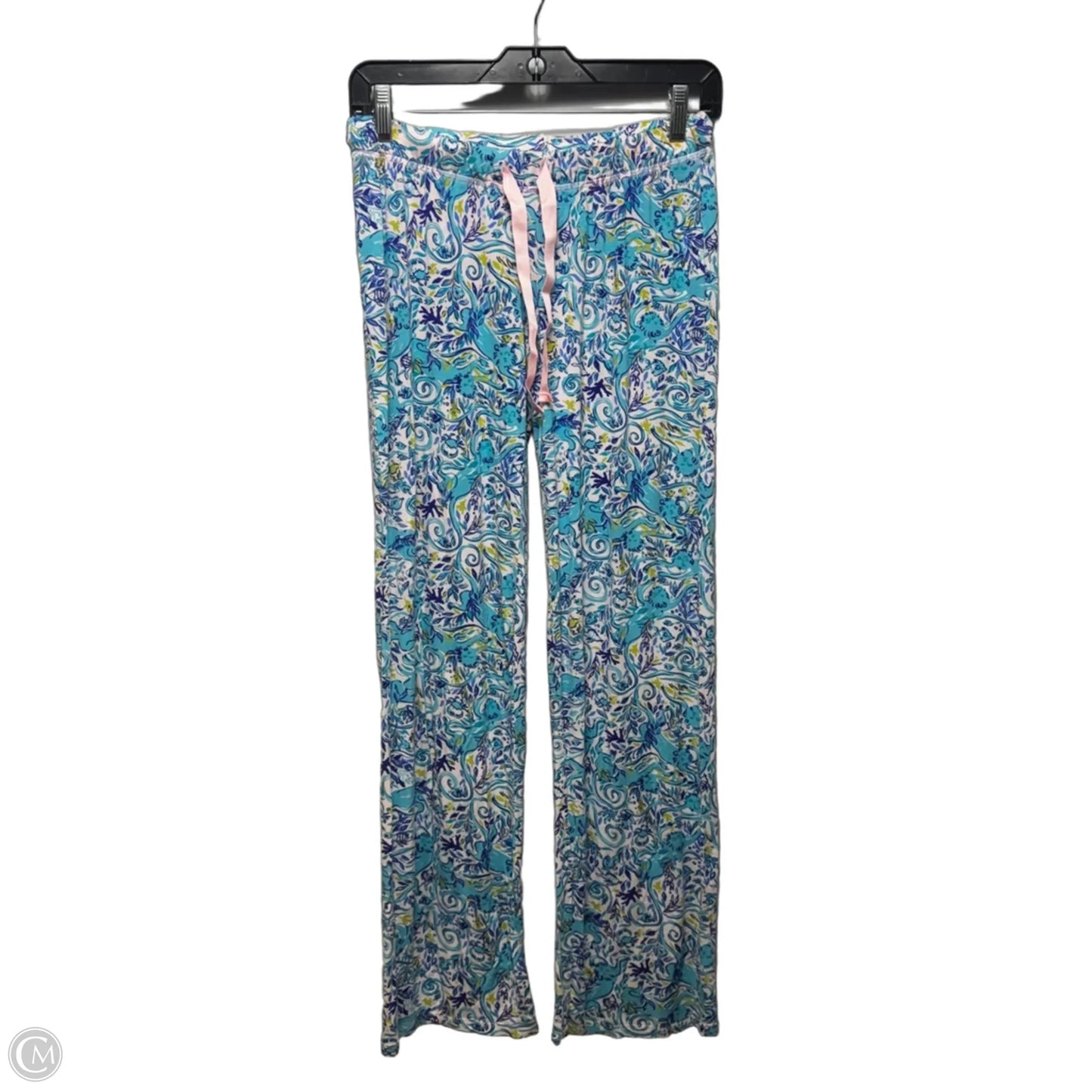 Pajama Pants Designer By Lilly Pulitzer In Blue & White, Size: Xxs