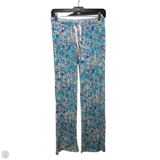 Pajama Pants Designer By Lilly Pulitzer In Blue & White, Size: Xxs