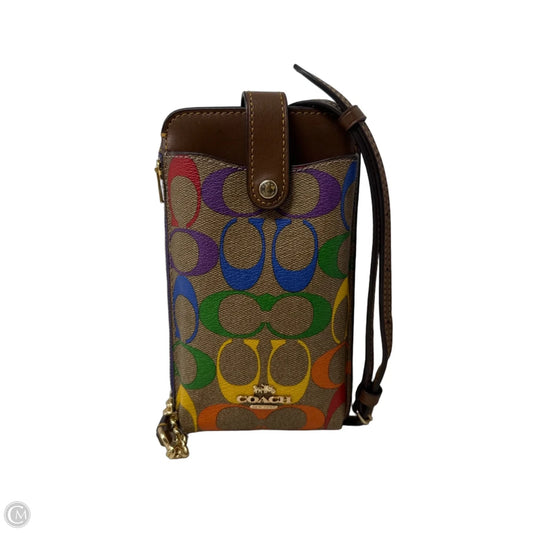 Signature Rainbow Phone Crossbody By Coach, Size: Small