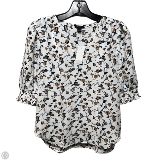 Top Short Sleeve By Loft In Floral Print, Size: Xs