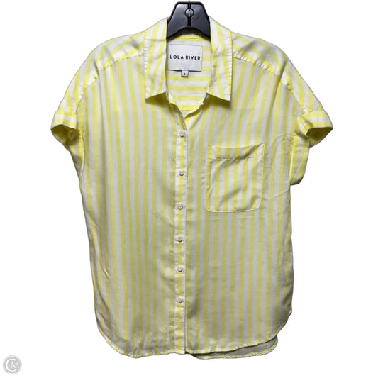 Tencel Top Short Sleeve By Lola River In Striped Pattern, Size: S