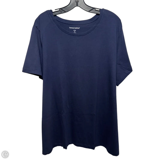 Top Short Sleeve By Woman Within In Blue, Size: 2xp