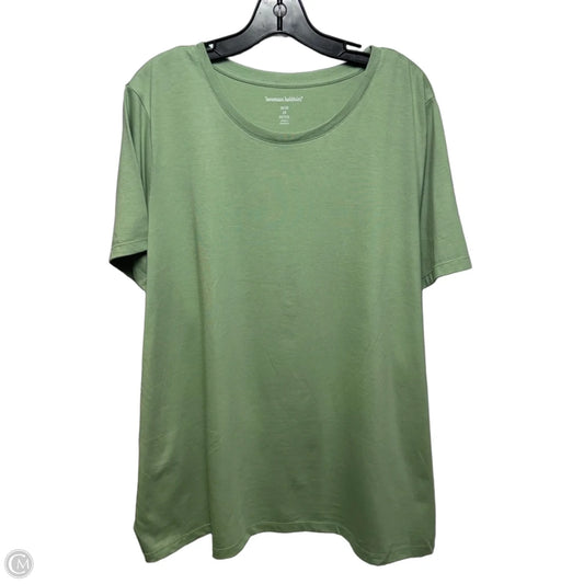 Top Short Sleeve By Woman Within In Green, Size: 2xp