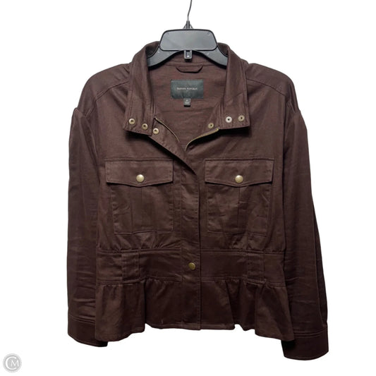Linen Blend Jacket Other By Banana Republic In Brown, Size: M