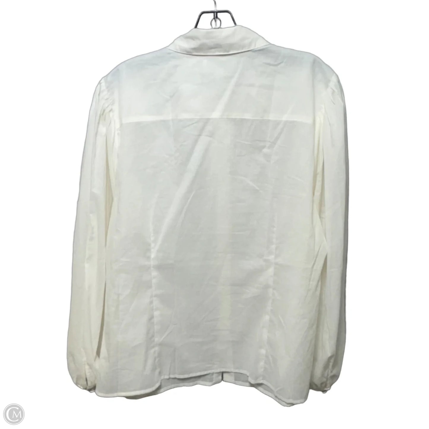 Top Long Sleeve By Banana Republic In Cream, Size: Xl