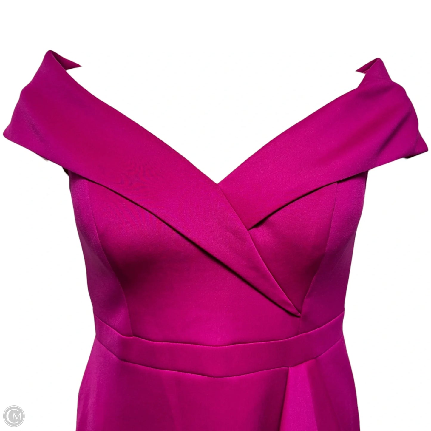Molly Off Shoulder Dress Designer By Xscape In Pink, Size: 12
