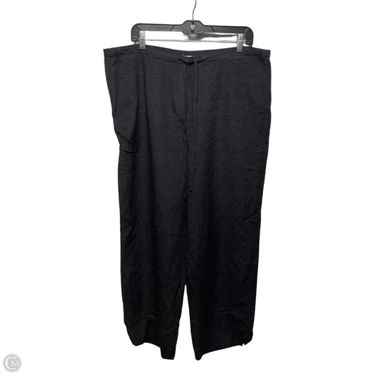 Silk Pants Lounge By Due Per Due Collection In Black, Size: 16
