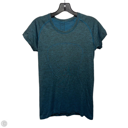 Athletic Top Short Sleeve By Lululemon In Blue, Size: 10