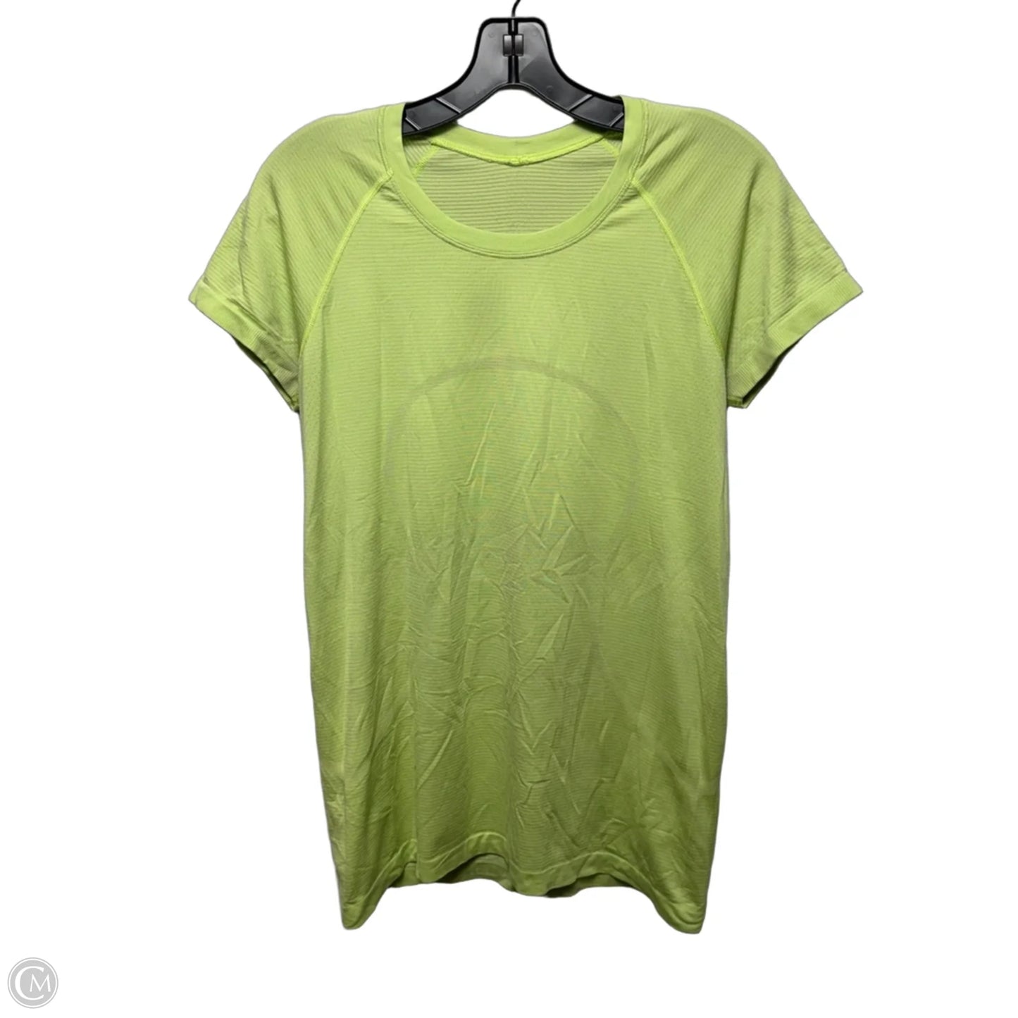 Athletic Top Short Sleeve By Lululemon In Green, Size: 10