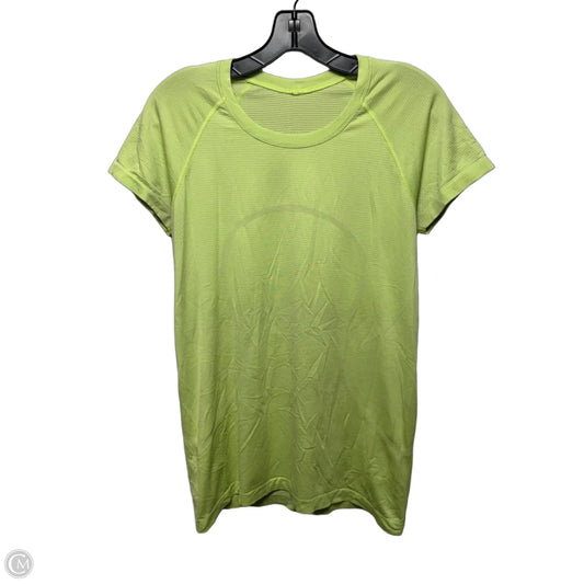 Athletic Top Short Sleeve By Lululemon In Green, Size: 10