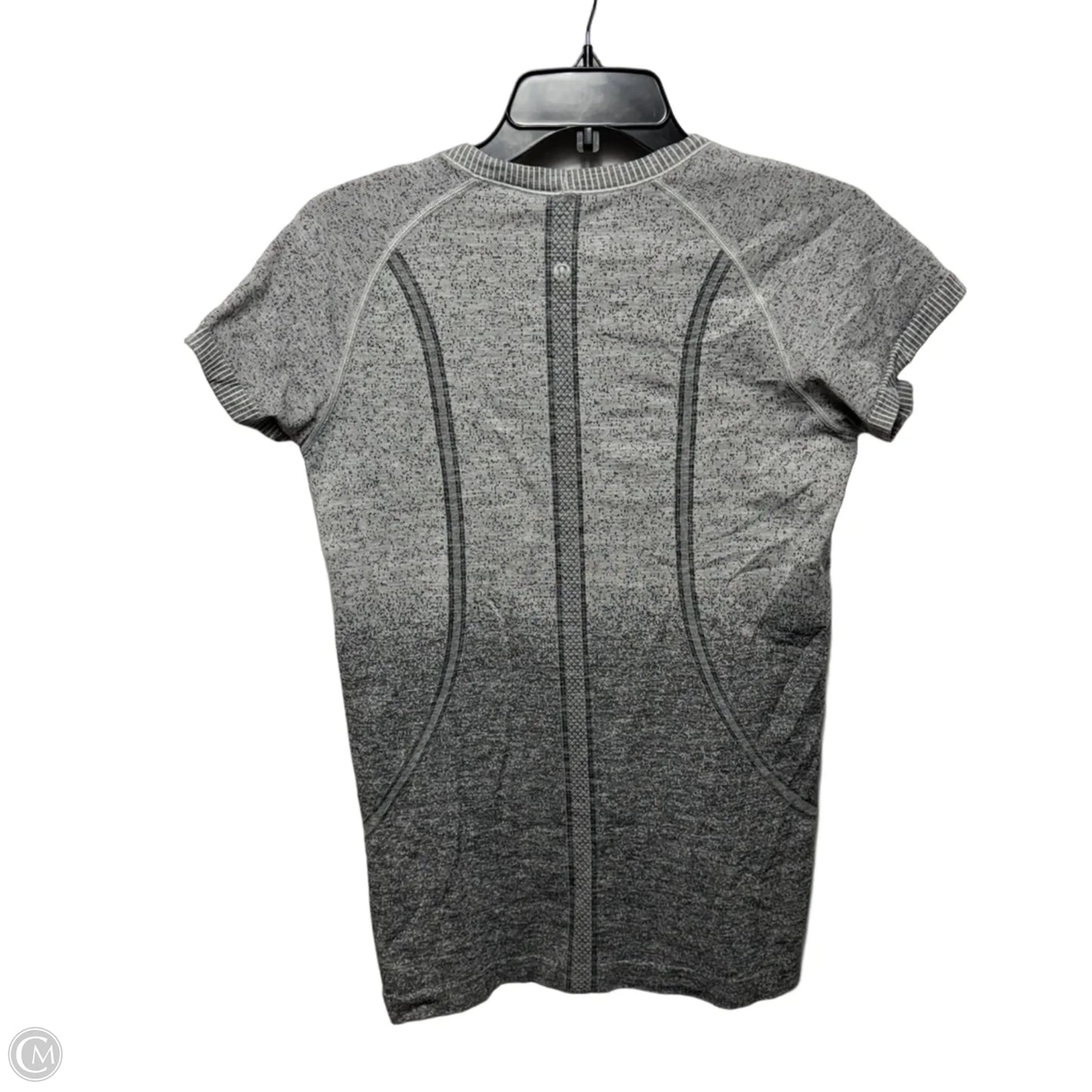 Athletic Top Short Sleeve By Lululemon In Gray Ombre Print, Size: 10