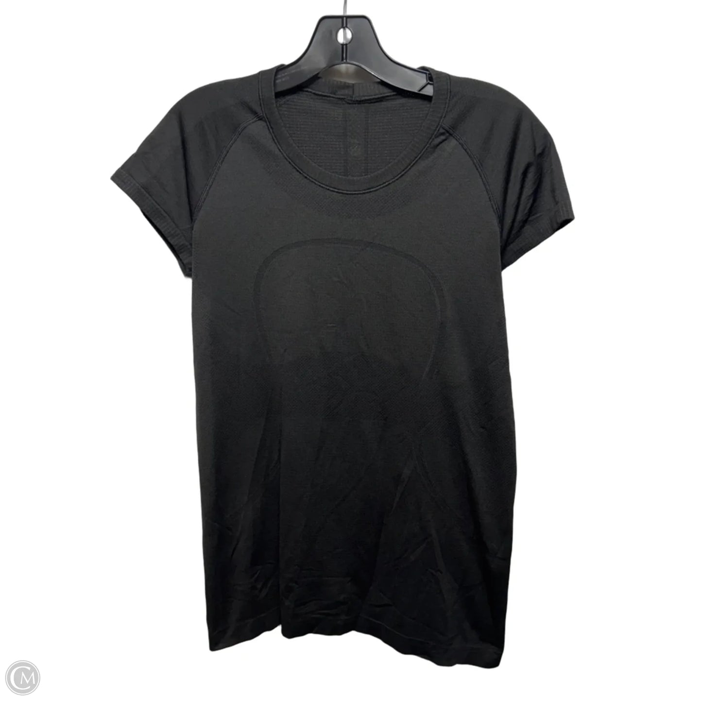 Athletic Top Short Sleeve By Lululemon In Black, Size: 10