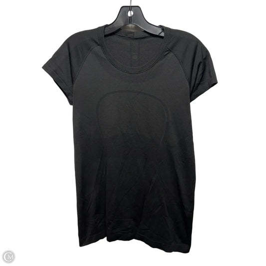 Athletic Top Short Sleeve By Lululemon In Black, Size: 10