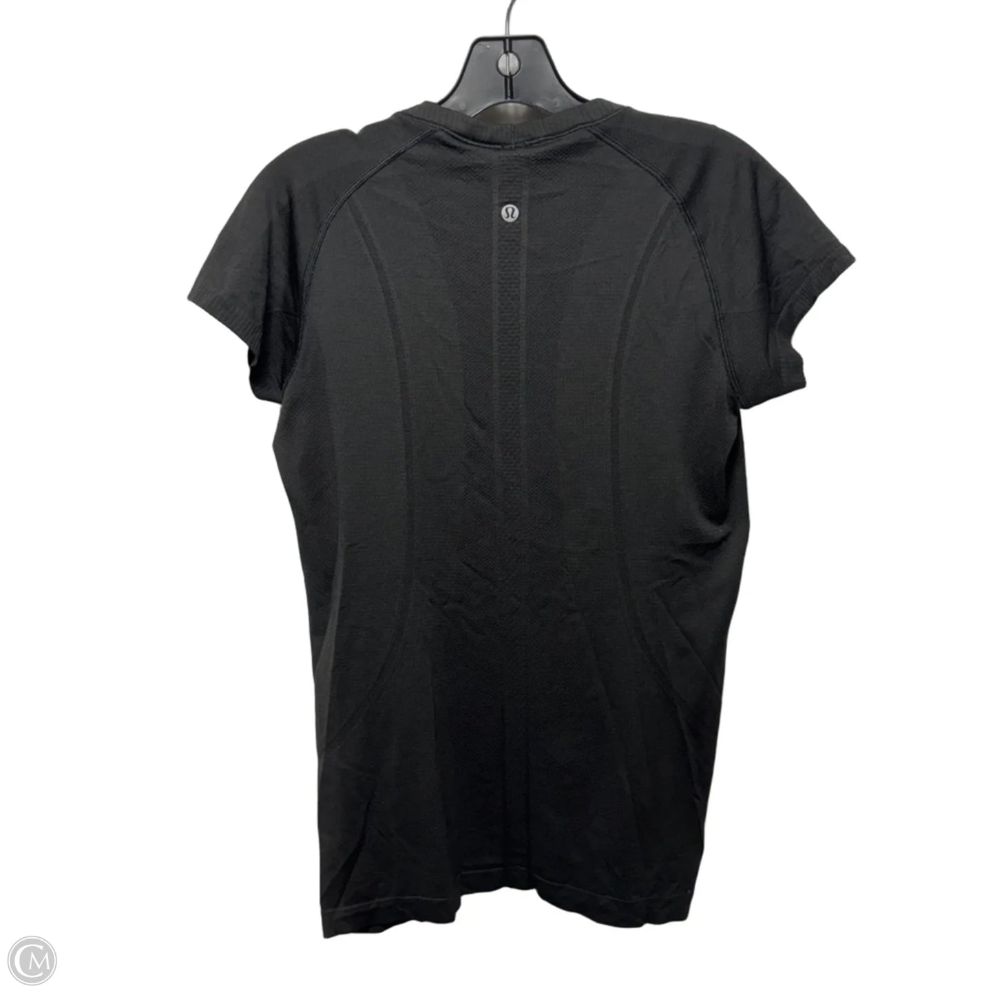 Athletic Top Short Sleeve By Lululemon In Black, Size: 10