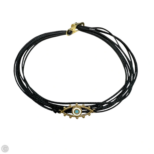 Multistrand Cord Bracelet With Sterling Silver Clasp & Evil Eye Charm