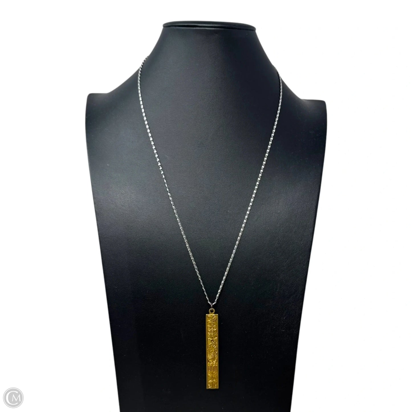 Scorpio Gold Tone Engraved Pendant Necklace