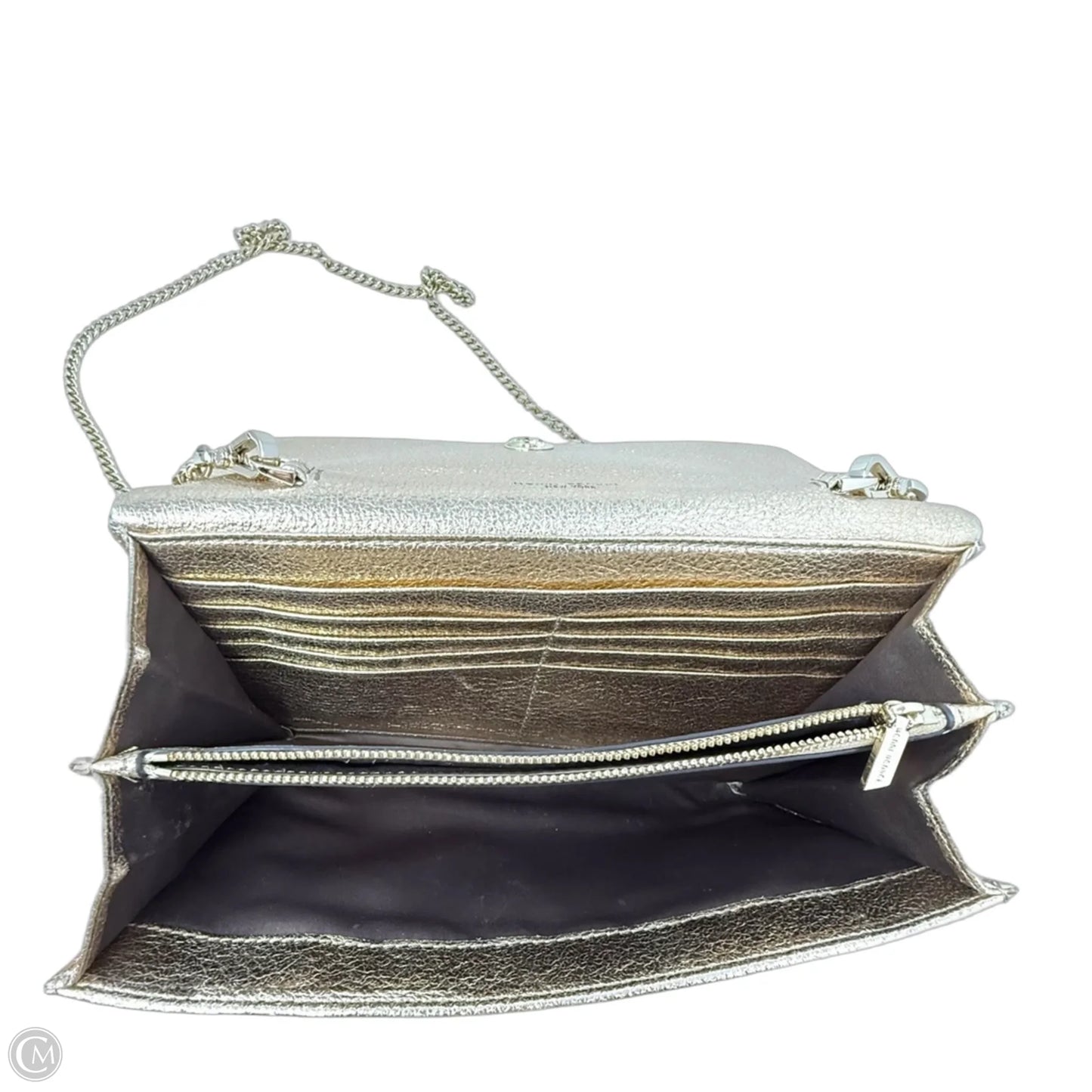 Metallic Leather Evening Bag By Henri Bendel, Size: Small