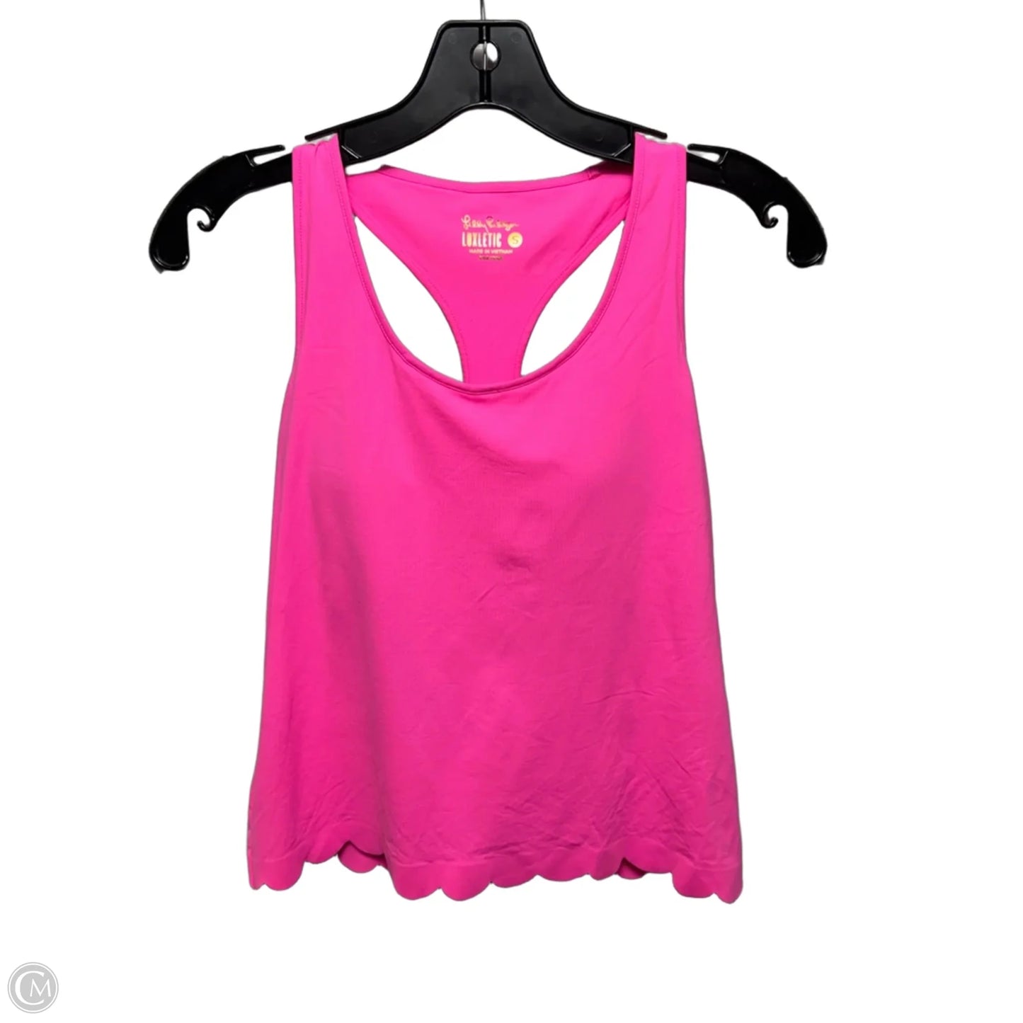 Scalloped Hem Tank Top Designer By Lilly Pulitzer Luxletic In Pink, Size: S