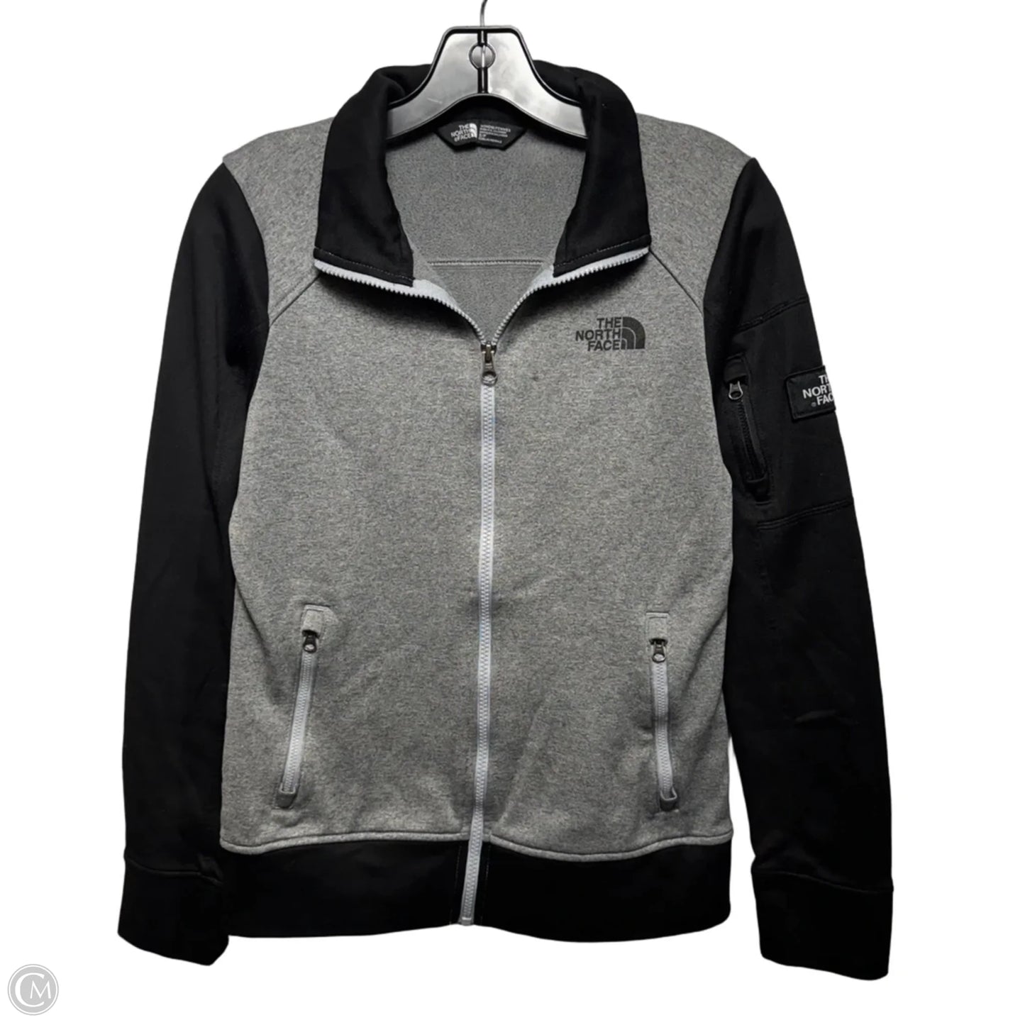 Athletic Jacket By The North Face In Black & Grey, Size: S