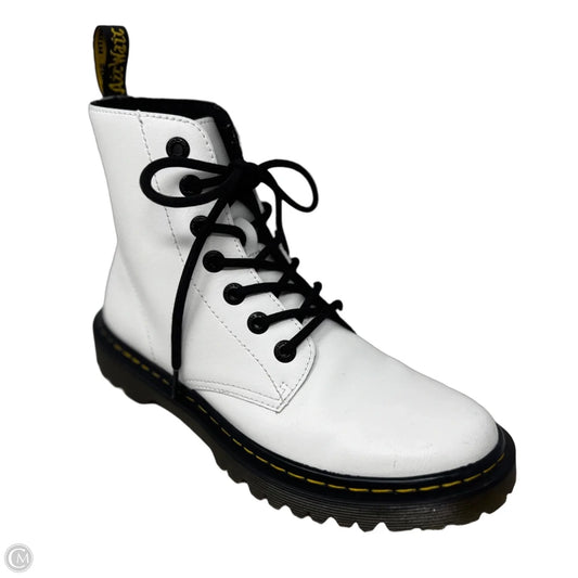 Luana Boots Combat By Dr Martens In White, Size: 8