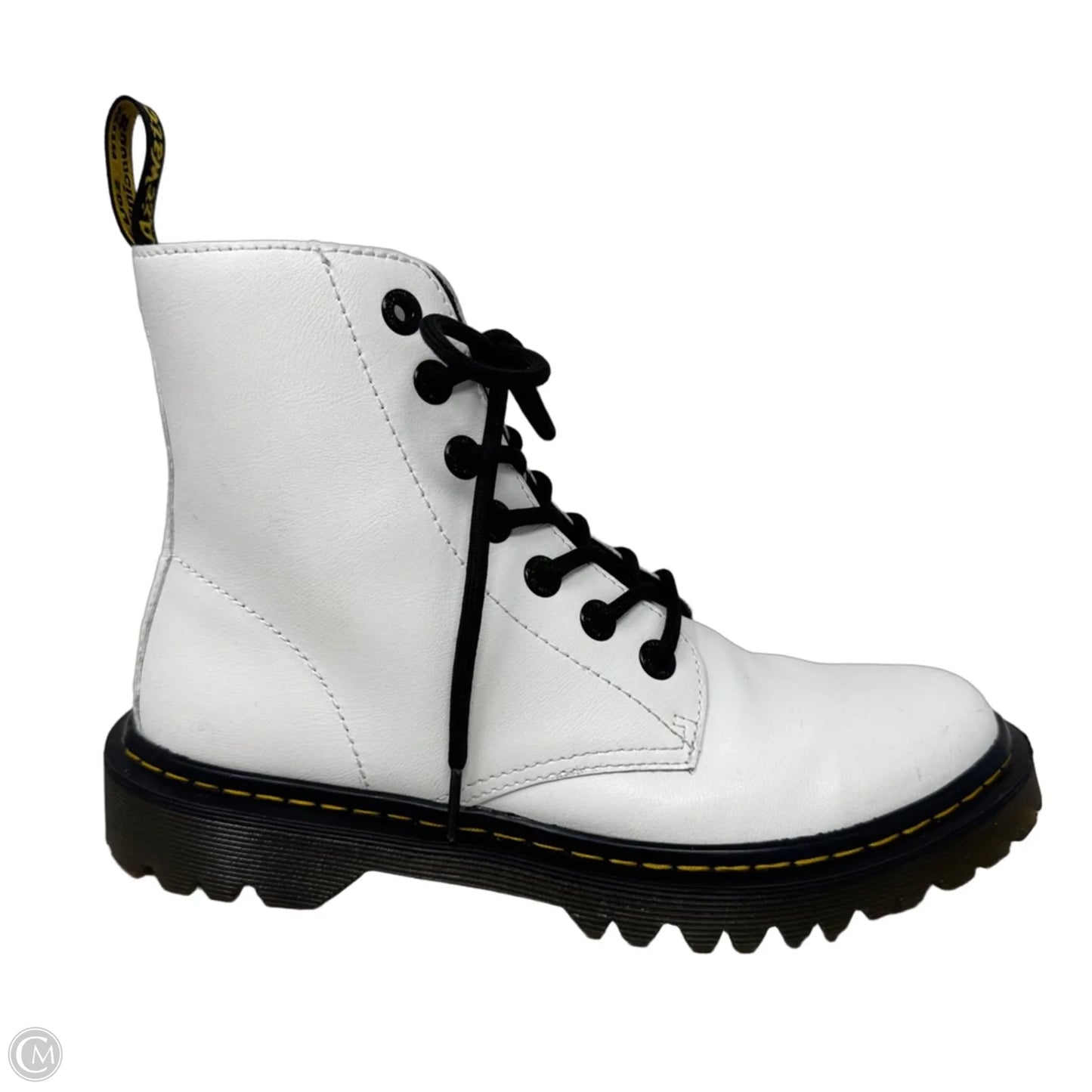 Luana Boots Combat By Dr Martens In White, Size: 8