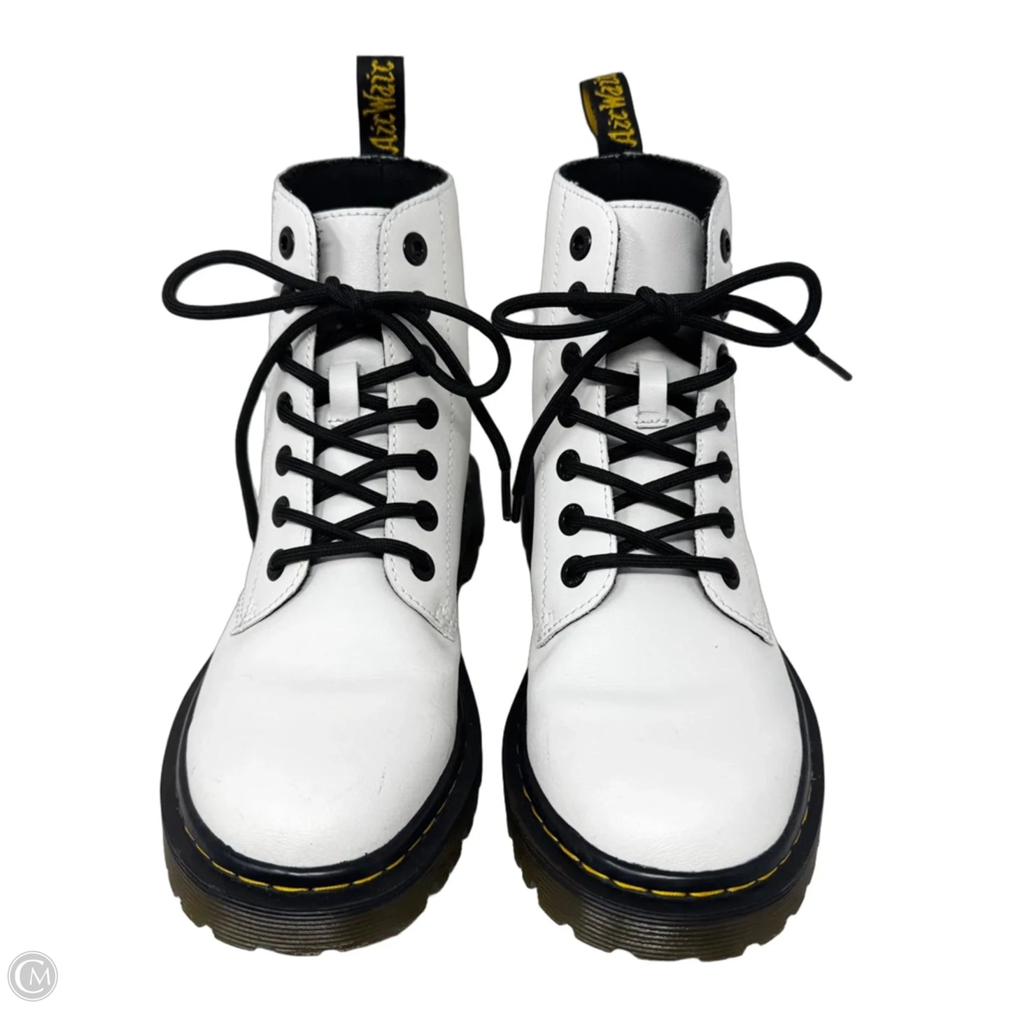 Luana Boots Combat By Dr Martens In White, Size: 8