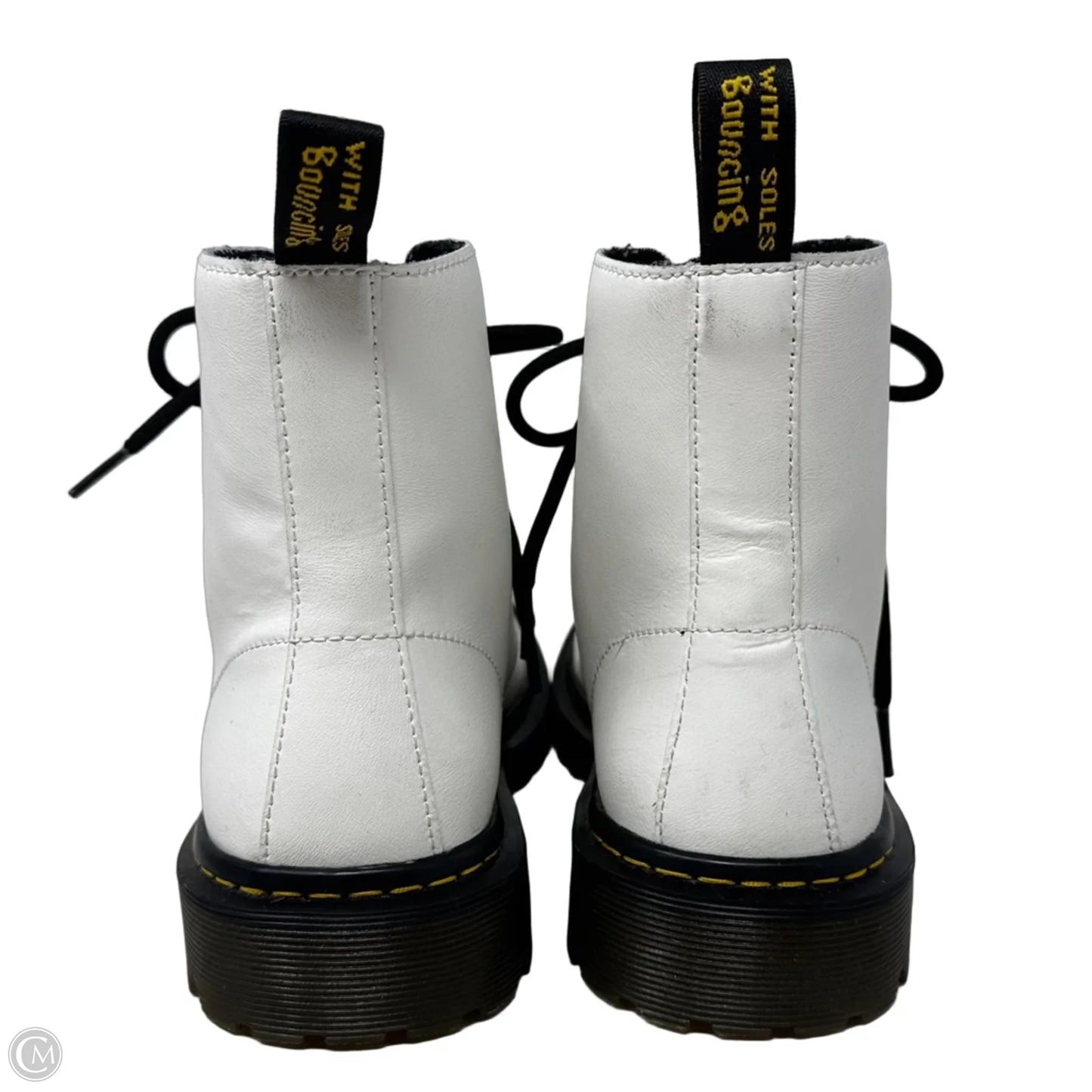 Luana Boots Combat By Dr Martens In White, Size: 8