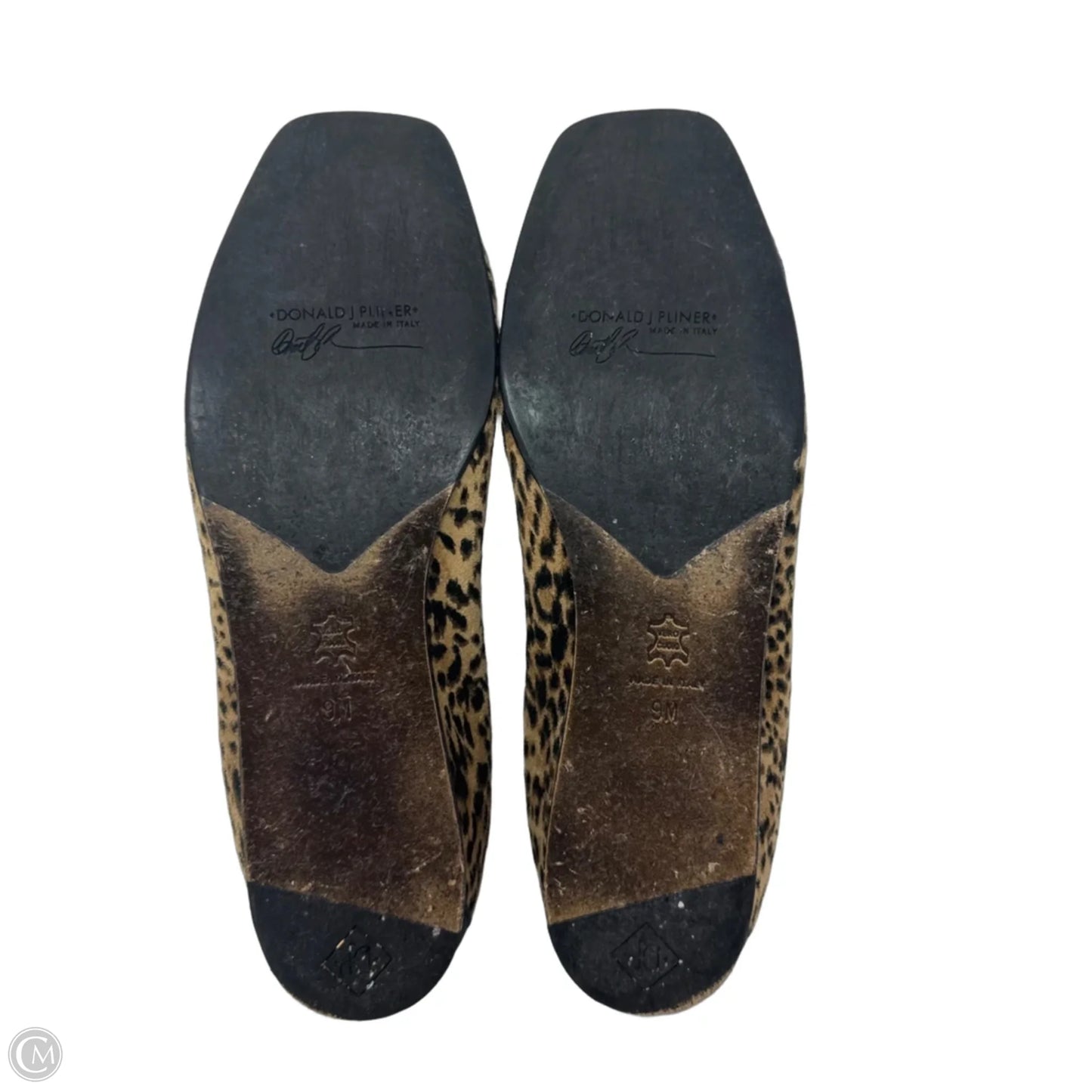 Arlie Ballet Flats Suede By Donald Pliner In Animal Print, Size: 9